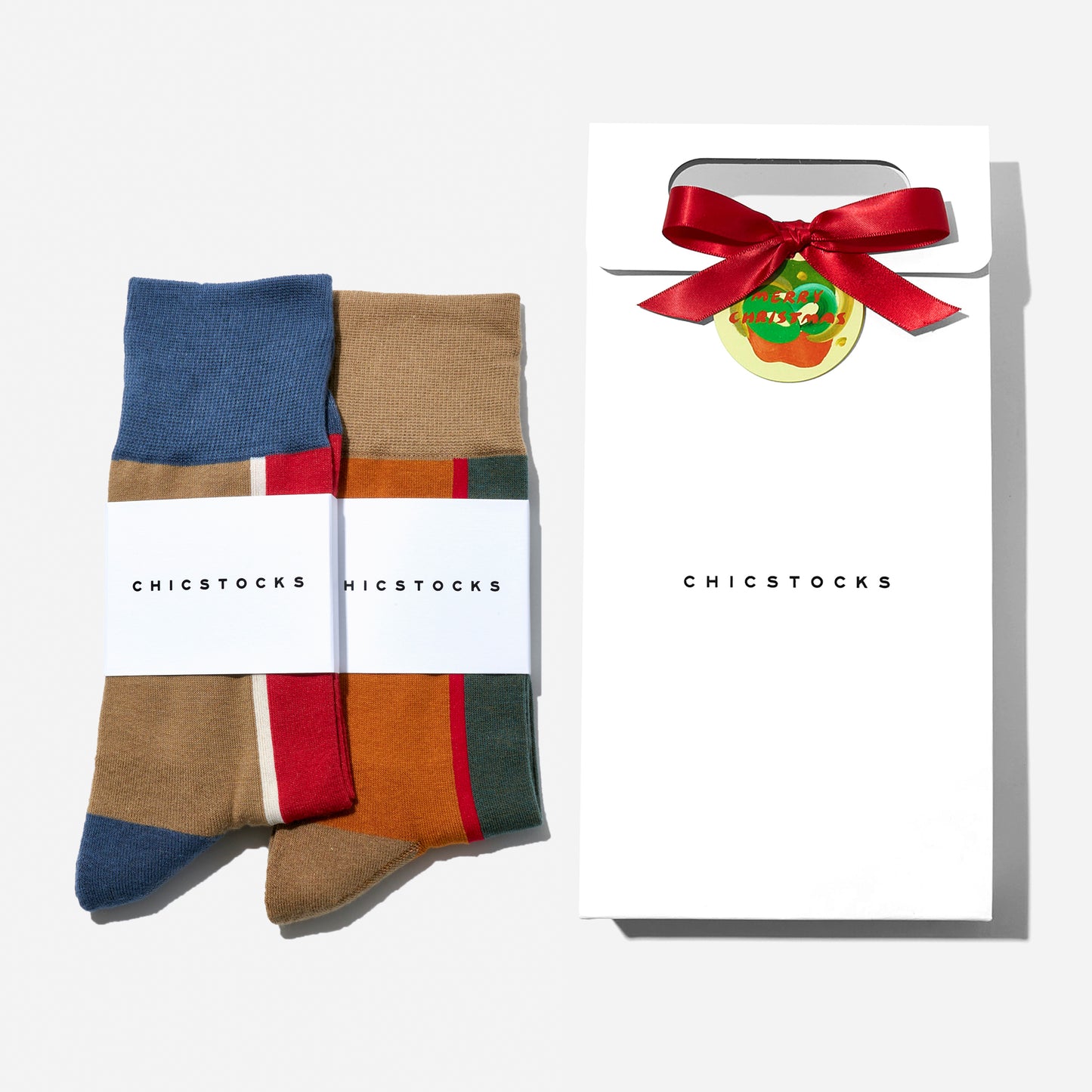 【クリスマス】  センターラインソックス  2足ギフトセット 全7色