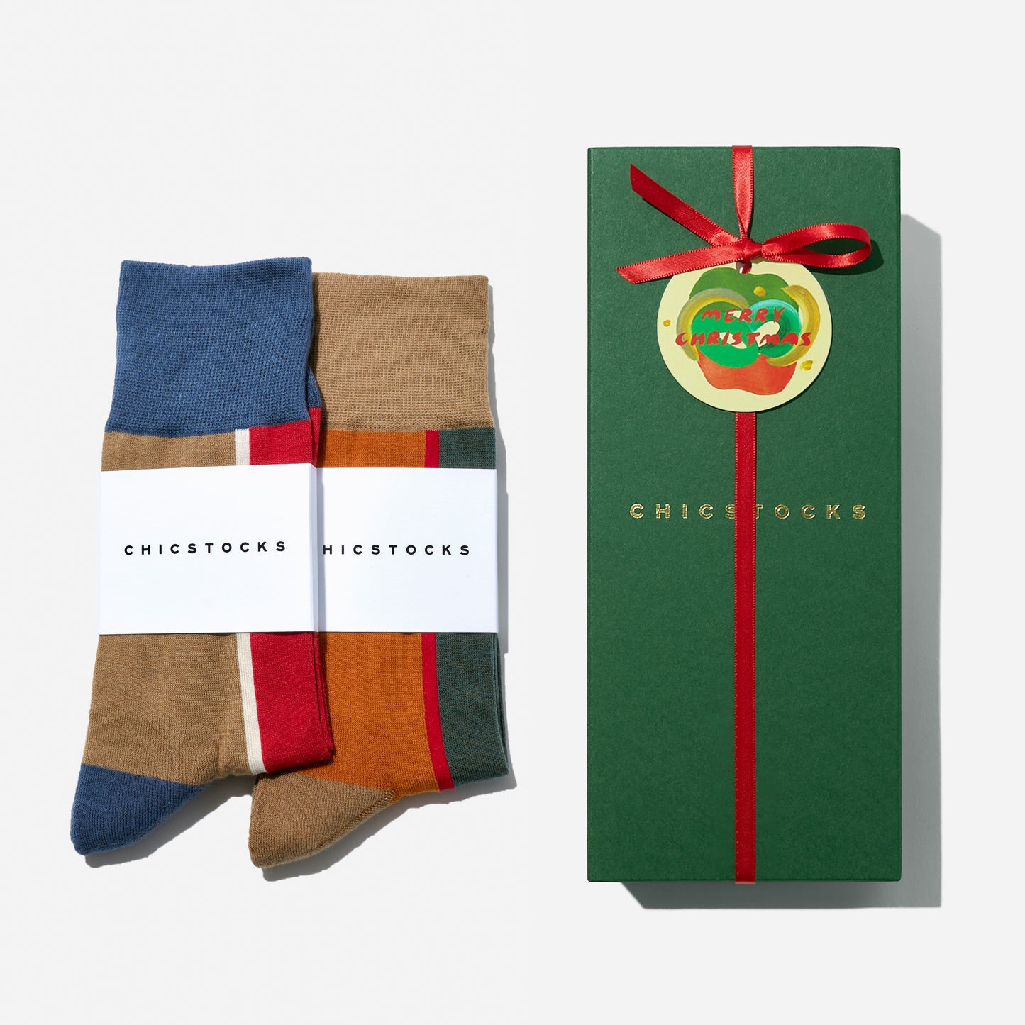 【クリスマス】  センターラインソックス  2足ギフトセット 全7色