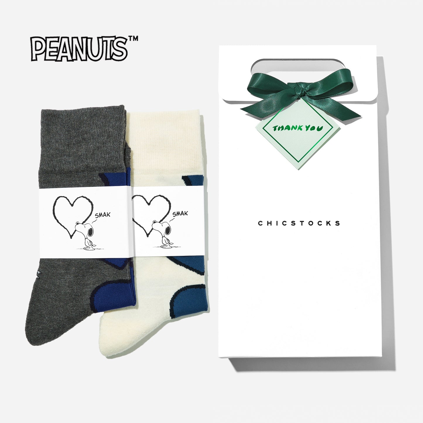 【父の日】  SNOOPY×CHICSTOCKS  2足ギフトセット  全5色 / 24-26cm・26-28cm