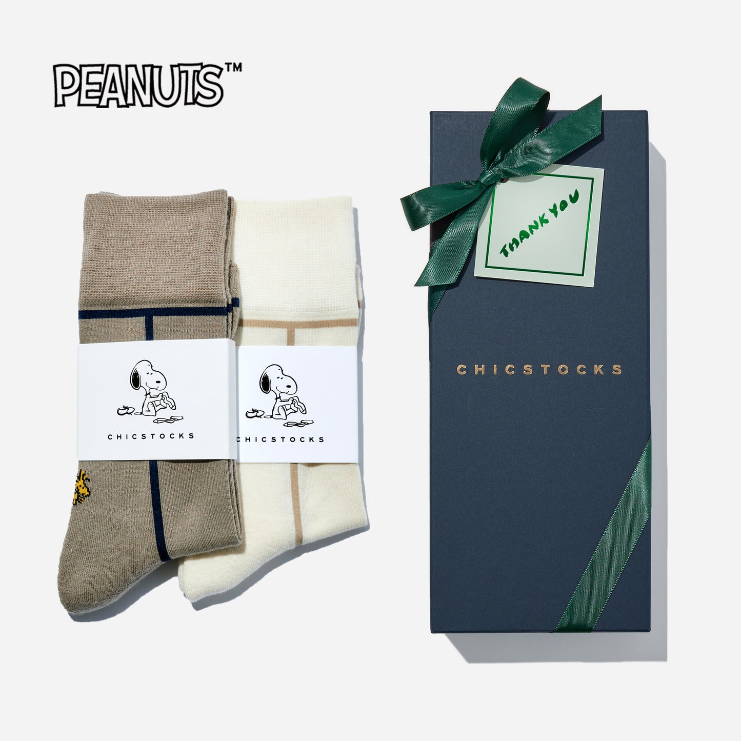 【父の日】  SNOOPY×CHICSTOCKS  2足ギフトセット  全5色 / 24-26cm・26-28cm