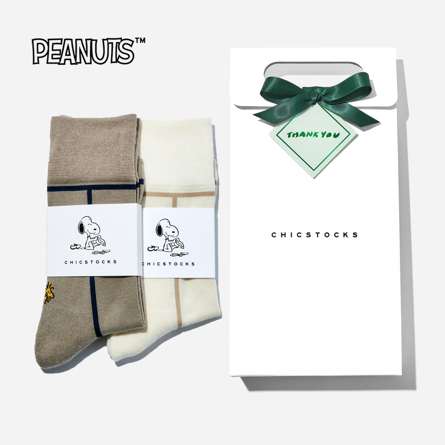 【父の日】  SNOOPY×CHICSTOCKS  2足ギフトセット  全5色 / 24-26cm・26-28cm