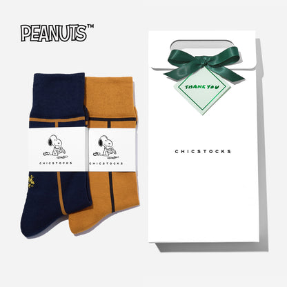 【父の日】  SNOOPY×CHICSTOCKS  2足ギフトセット  全5色 / 24-26cm・26-28cm