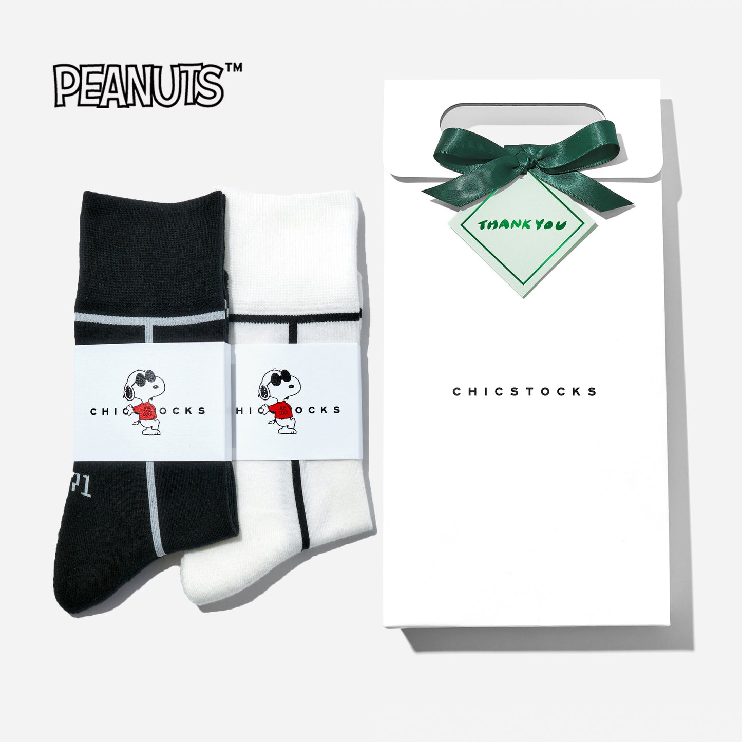 【父の日】  SNOOPY×CHICSTOCKS  2足ギフトセット  全5色 / 24-26cm・26-28cm
