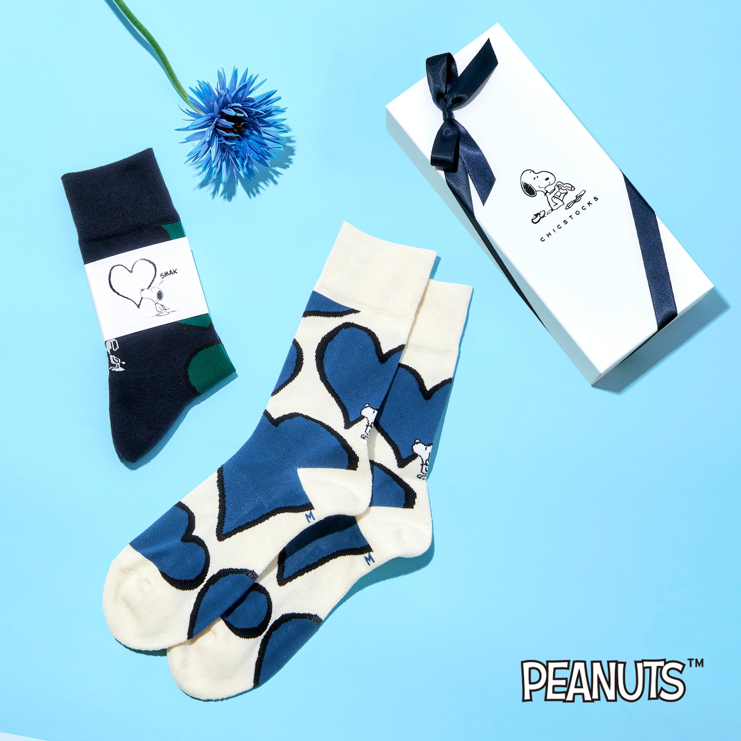 SNOOPY×CHICSTOCKS  2足ギフトボックス   全7種類