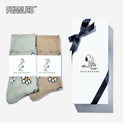 SNOOPY×CHICSTOCKS  2足ギフトボックス   全8種類