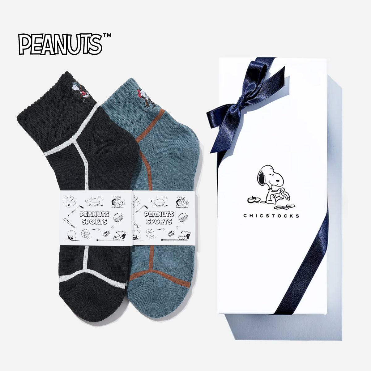 SNOOPY×CHICSTOCKS  2足ギフトボックス   全8種類