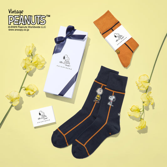 SNOOPY×CHICSTOCKS  2足ギフトボックス   全6種類