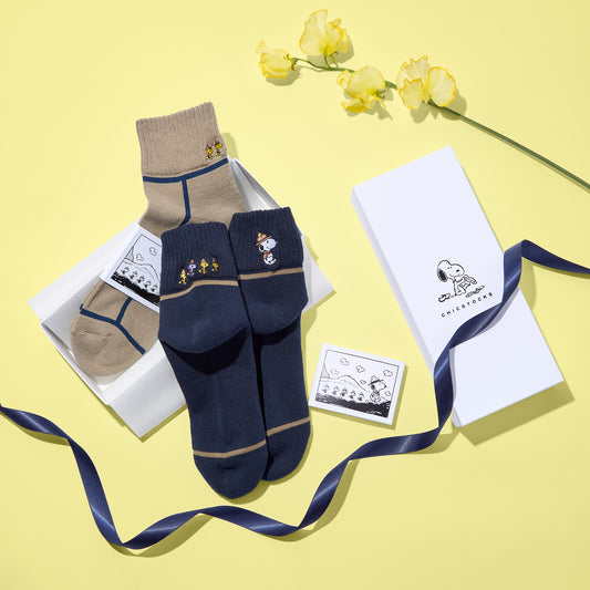 SNOOPY×CHICSTOCKS  2足ギフトボックス   全7種類