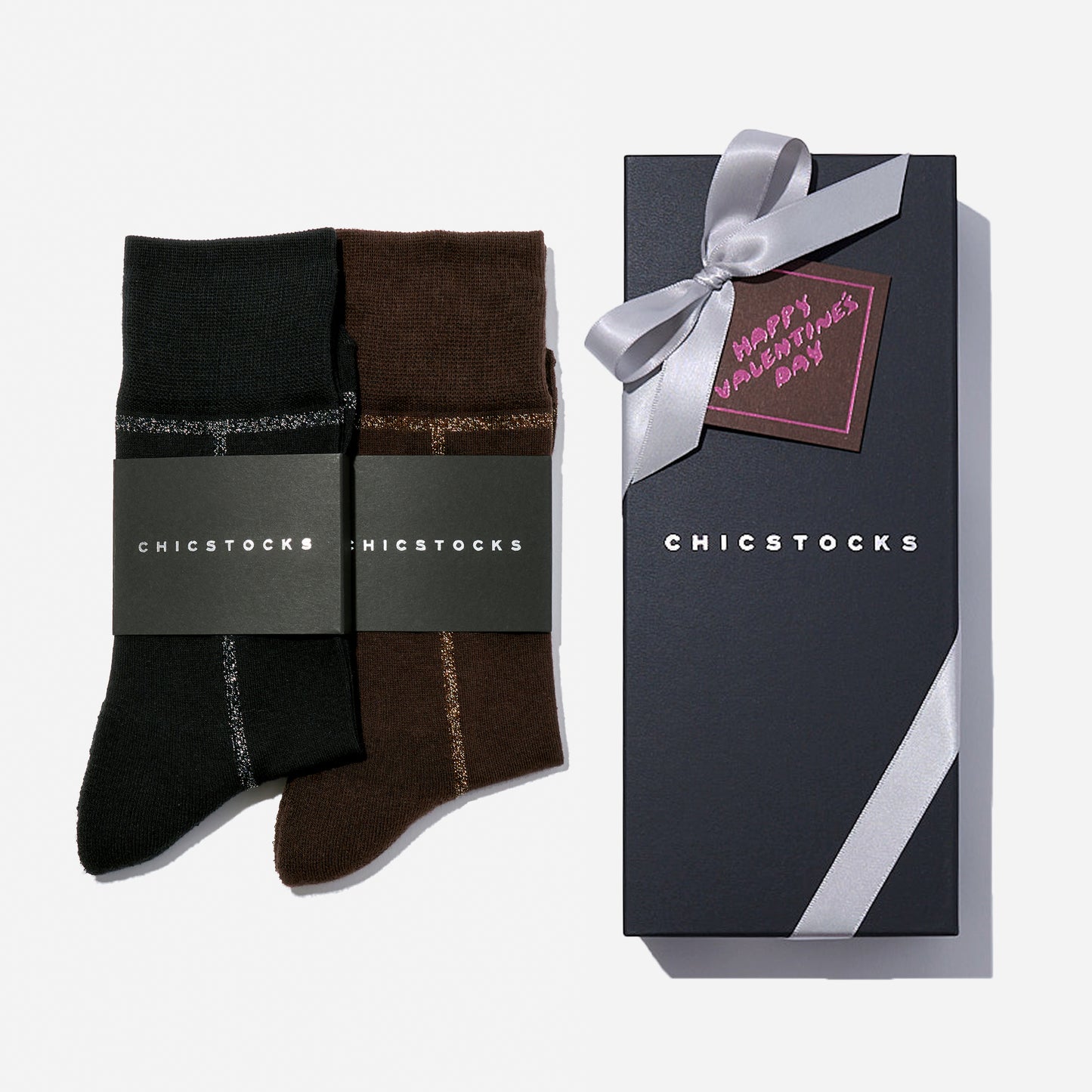 ライン ラメソックス  2足ギフトボックス(手提げ付き)  全3色