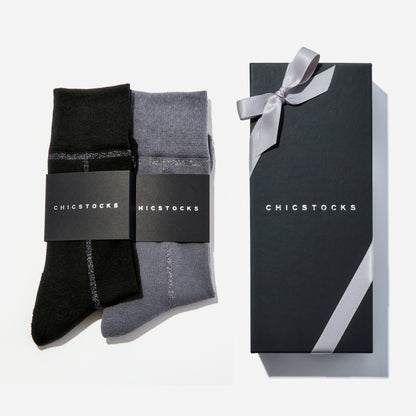 ライン ラメソックス  2足ギフトボックス(手提げ付き)  全3色