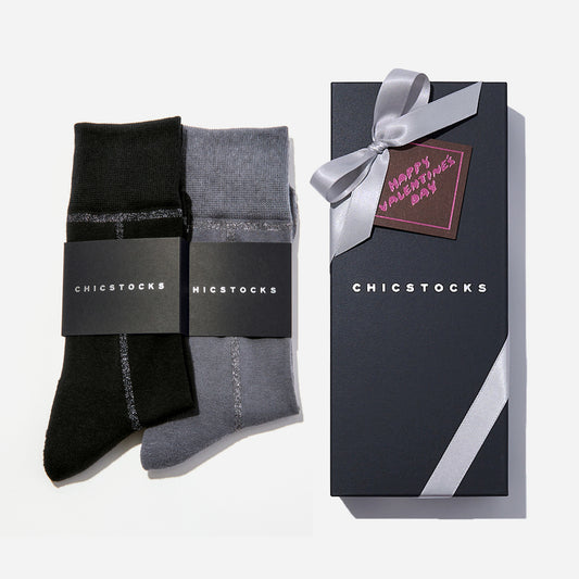 ライン ラメソックス  2足ギフトボックス(手提げ付き)  全3色