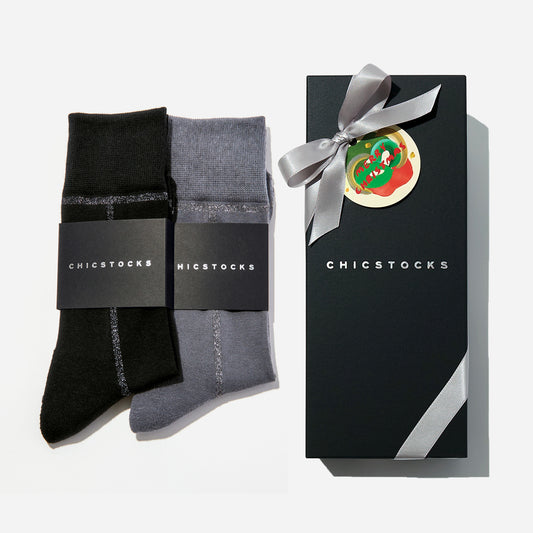 ライン ラメソックス  2足ギフトボックス(手提げ付き)  全3色