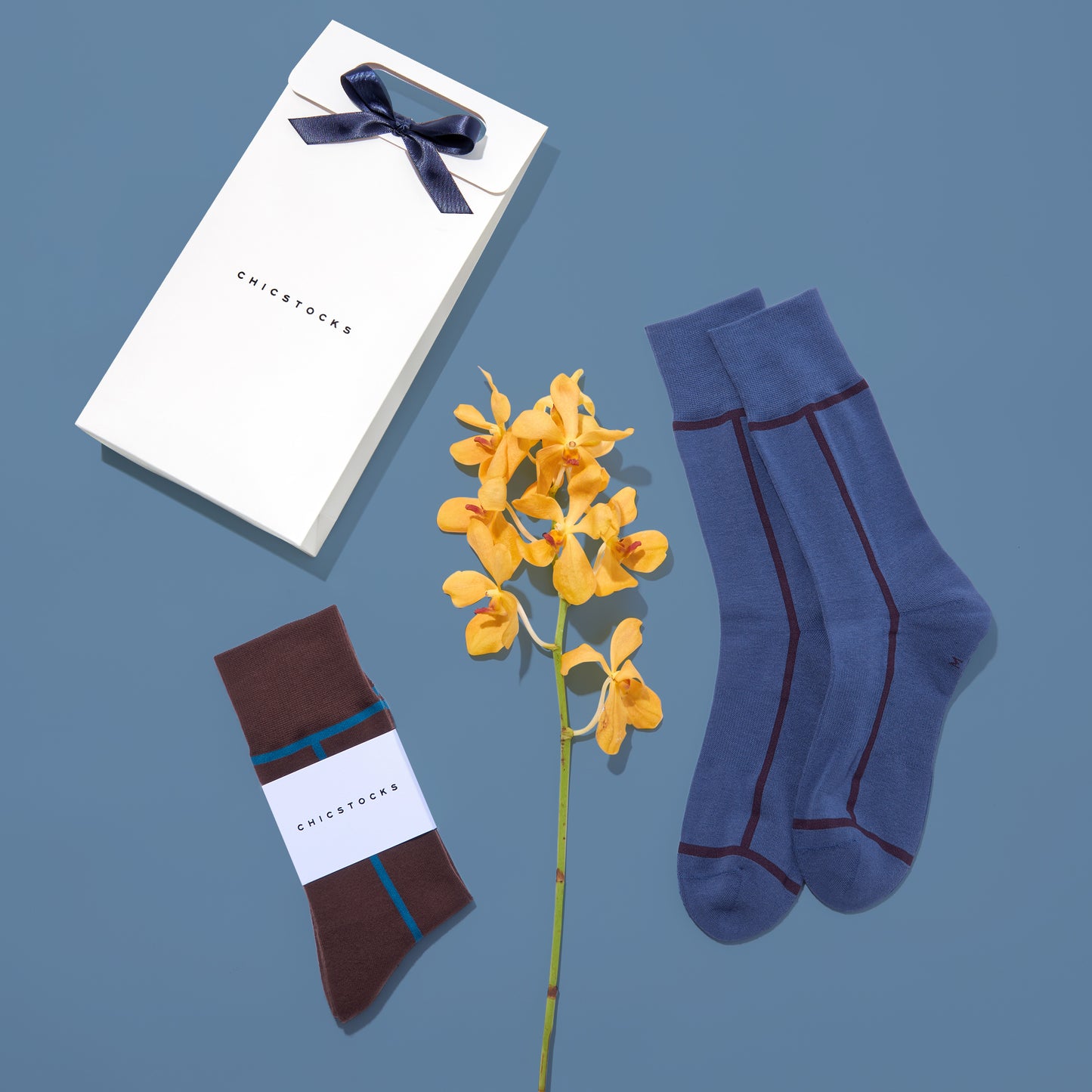 ラインソックス  2足ギフトバッグ  全8色