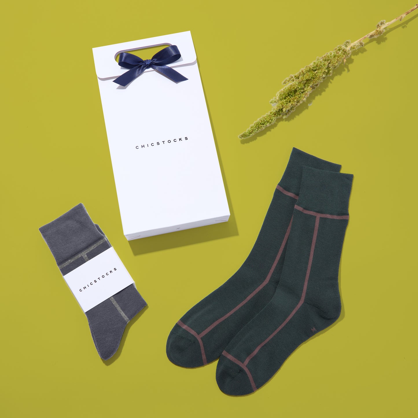 ラインソックス  2足ギフトバッグ  全8色