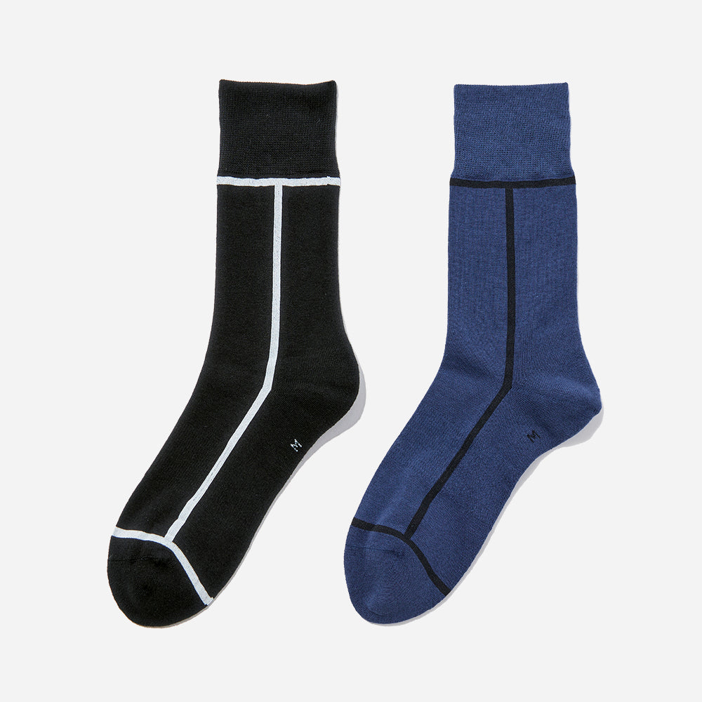 ラインソックス  2足ギフトバッグ  全8色