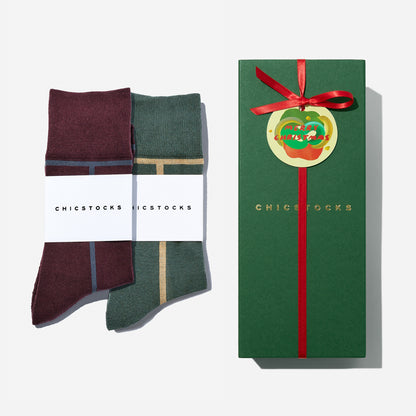 【クリスマス】  2足ギフトセット  全9色