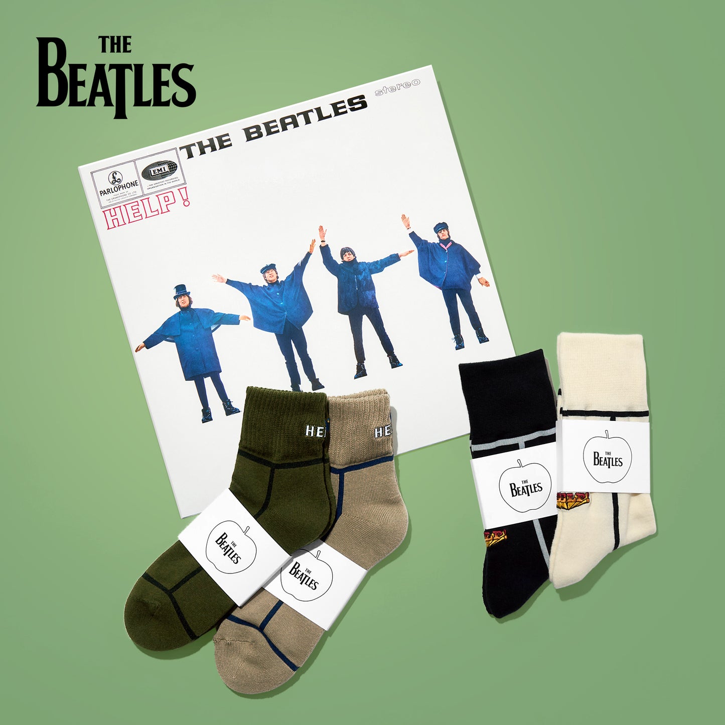 THE BEATLES HELP!  アンクルソックス  全2色