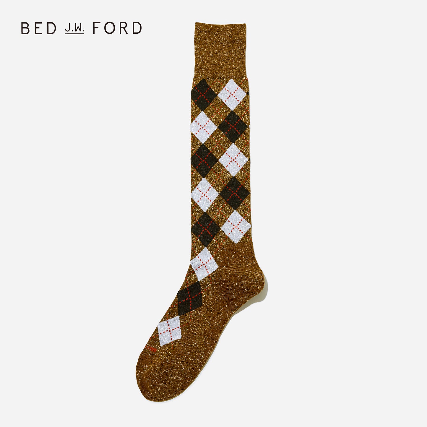 BED j.w. FORD×CHICSTOCKS  アーガイル  グリッターソックス  全5色/22-24cm・26-28cm