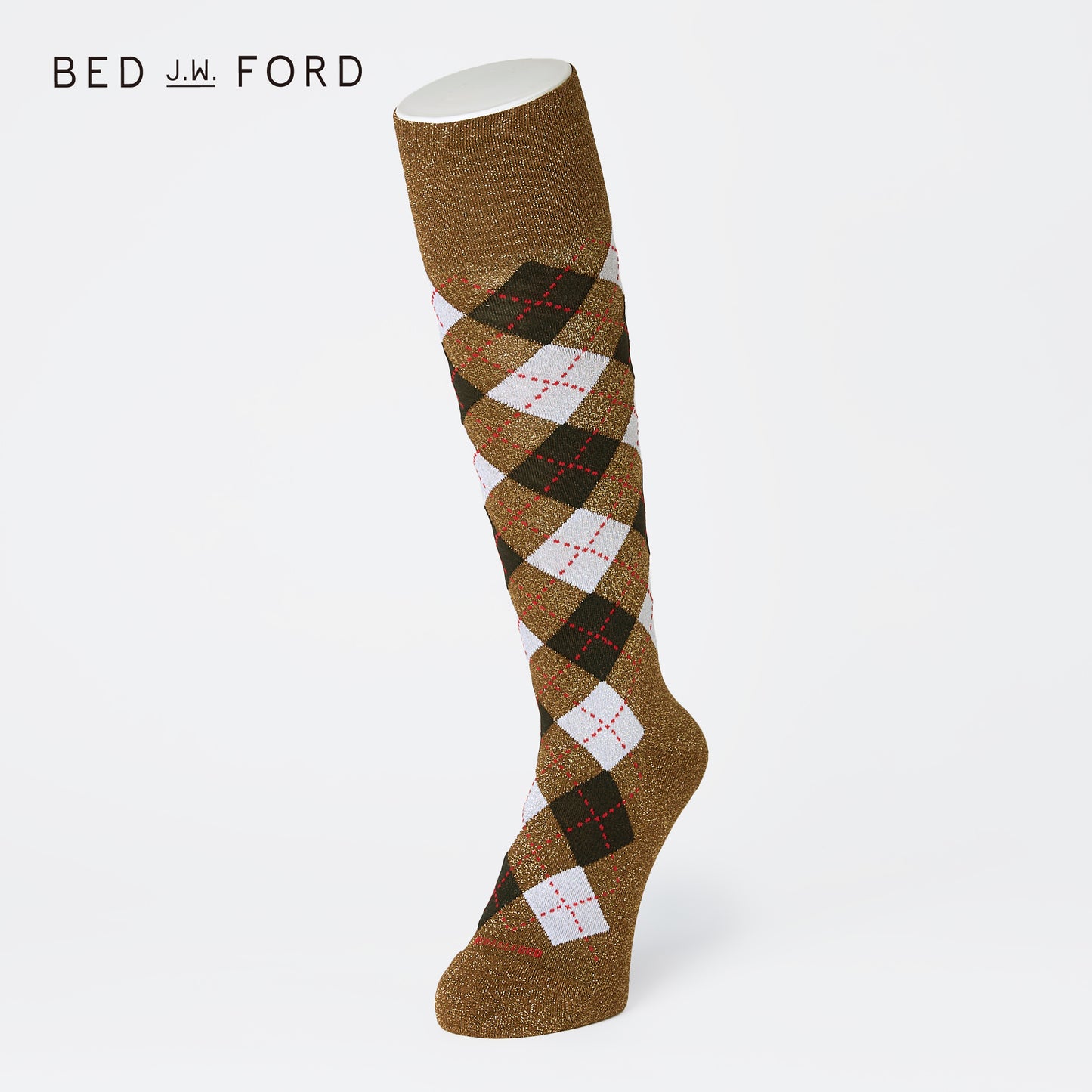 BED j.w. FORD×CHICSTOCKS  アーガイル  グリッターソックス  全5色/22-24cm・26-28cm