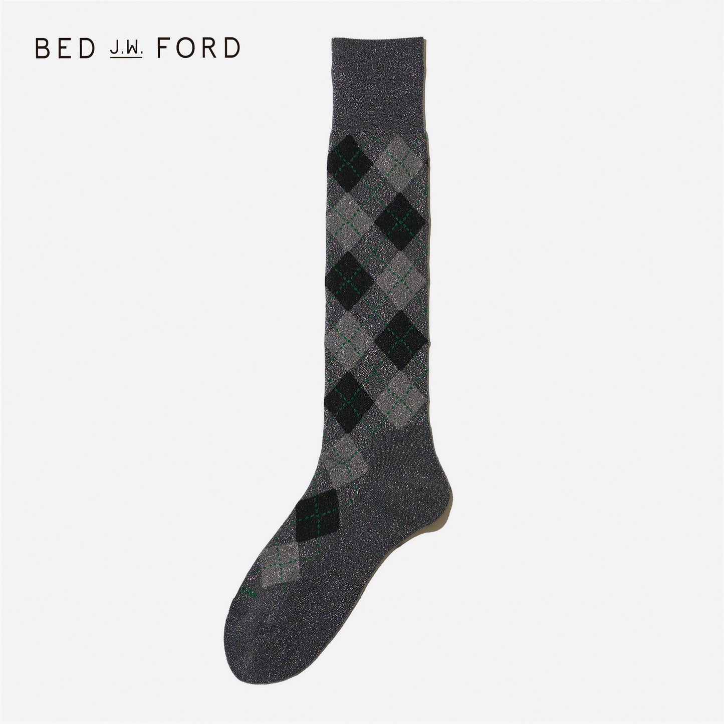 BED j.w. FORD×CHICSTOCKS  アーガイル  グリッターソックス  全6色/22-24cm・26-28cm