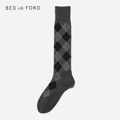 BED j.w. FORD×CHICSTOCKS  アーガイル  グリッターソックス  全6色/22-24cm・26-28cm