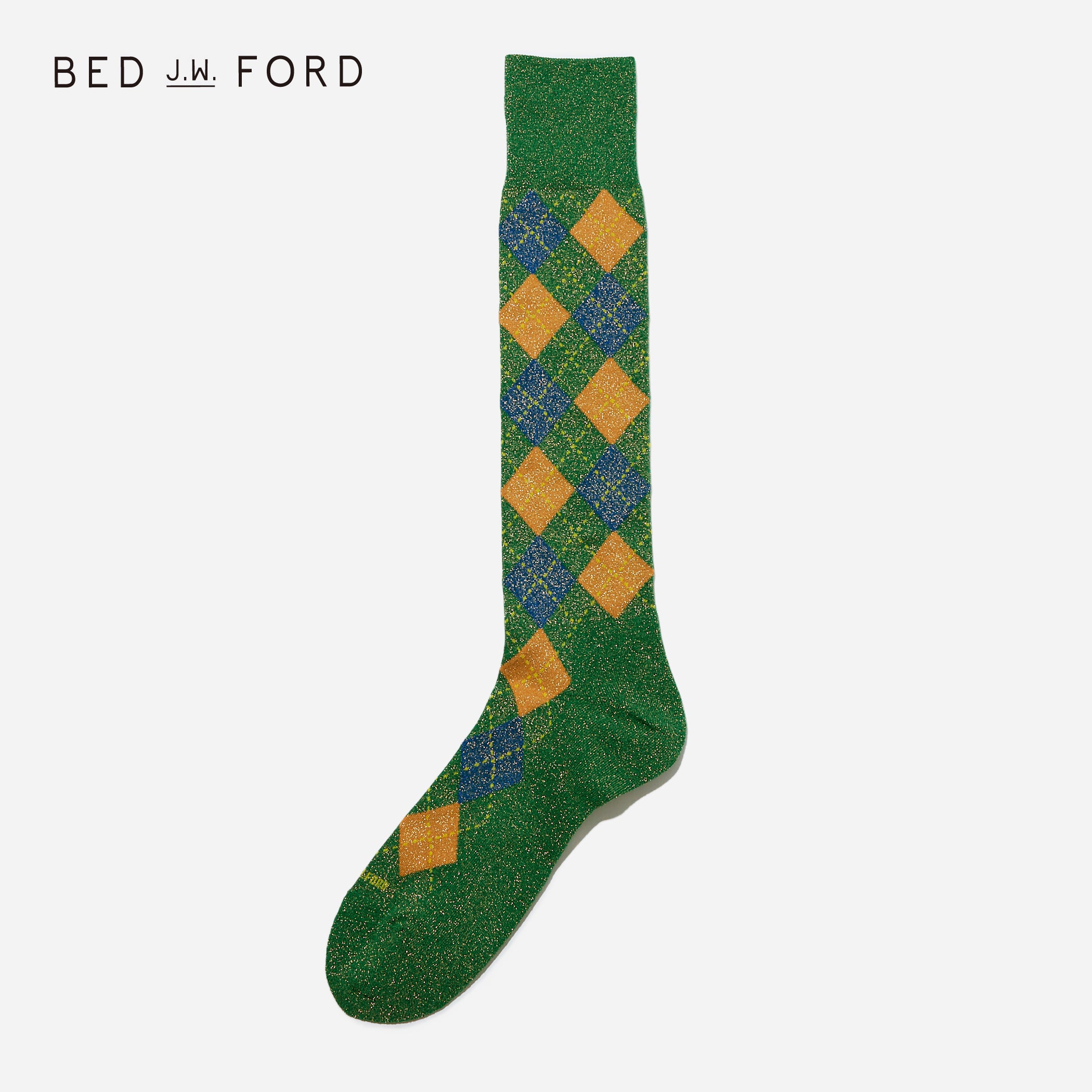 AtLast ダイアモンドアーガイル　ソックス BED j.w. FORD×CHICSTOCKS アーガイル グリッターソックス 全5色/22