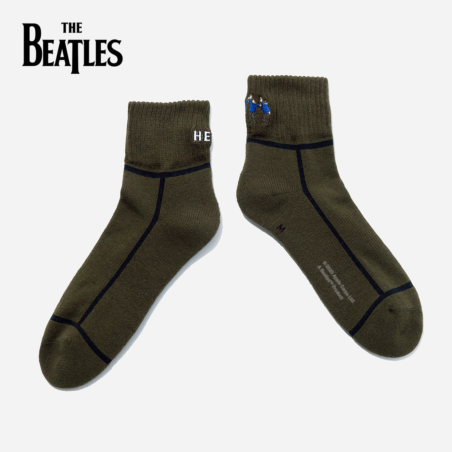 THE BEATLES HELP!  アンクルソックス  全2色