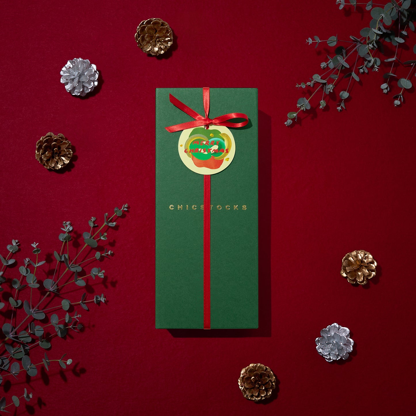 【クリスマス】  ギフトボックス(手提げ付き)   3足まで対応