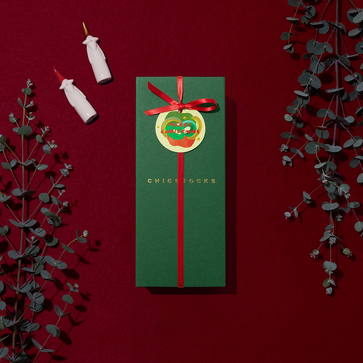 【クリスマス】  ギフトボックス(手提げ付き)   3足まで対応