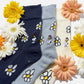 SNOOPY×CHICSTOCKS  フラワー  全3色